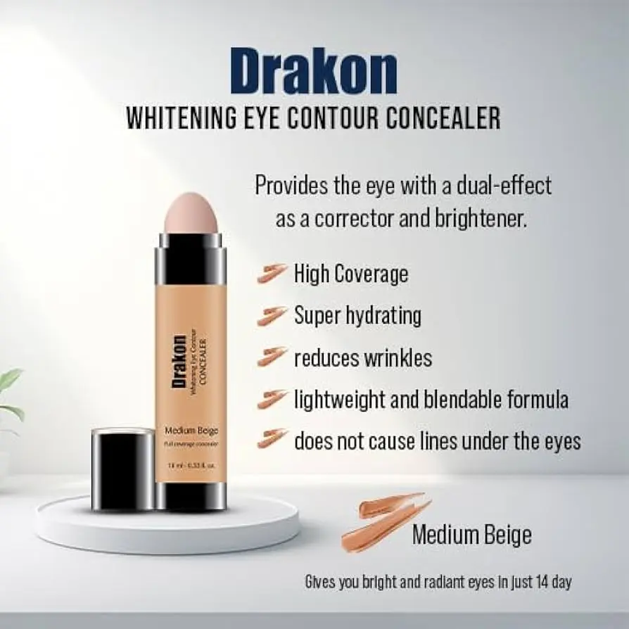 DRAKON WHITENING EYE CONTOUR CONCEALER MEDIUM BEIGE 10M
