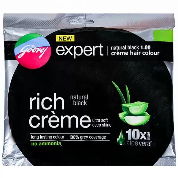 GODREJ EXPERT HAIR COLOR NATURAL BLACK(1.00)CR 20G